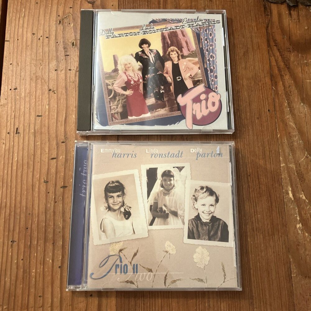 Dolly Parton / Emmylou Harris / Linda Ronstadt Trio (1987) Trio II (1989) CD Lot